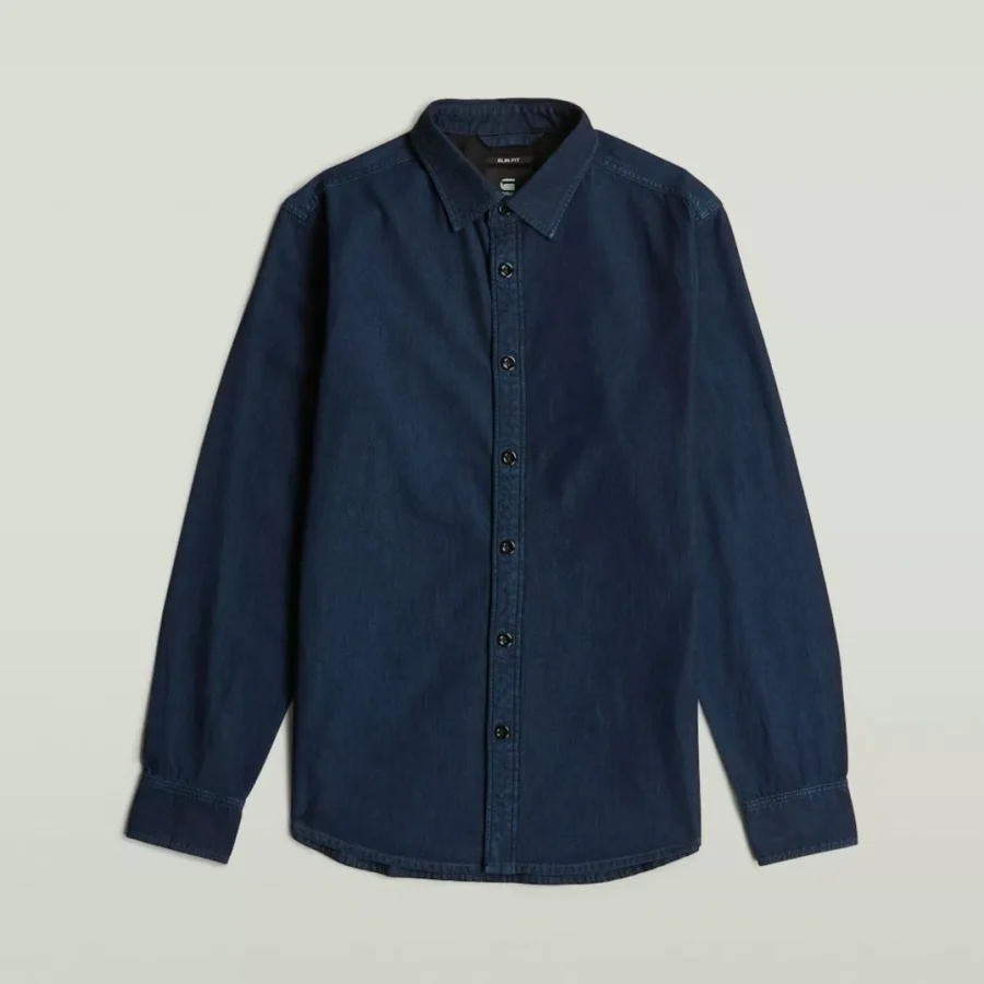 G-STAR-Clean slim shirt-D27681-D539-G839 worn in deep-DENIM
