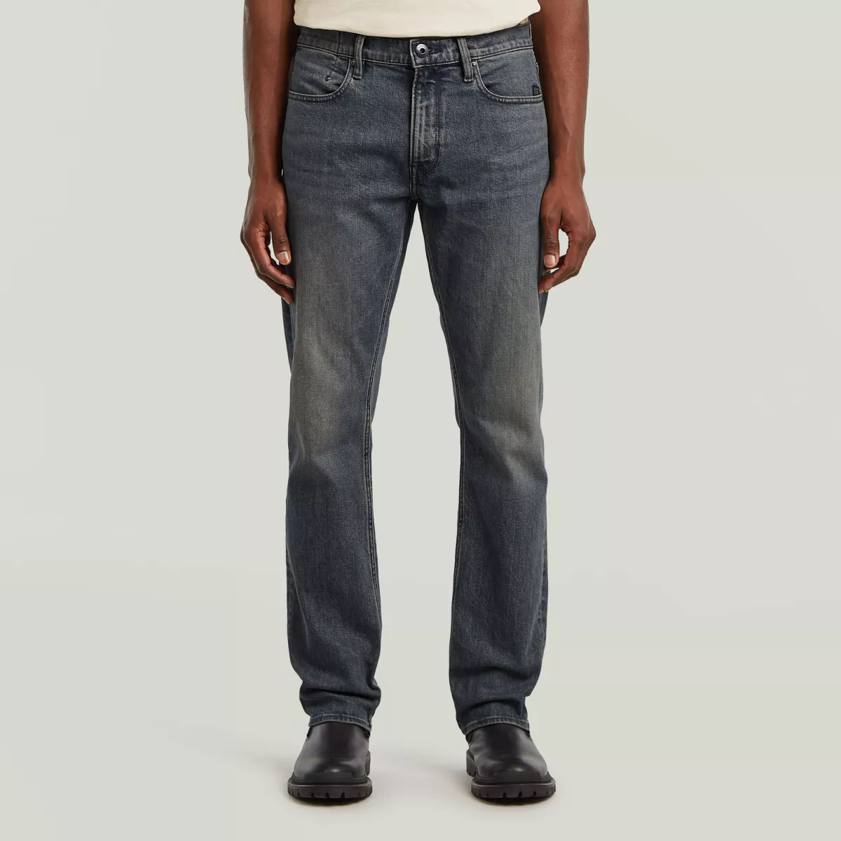 G-STAR-Mosa straight jeans-D23592-D775-G803 antic sand-DONKER BLAUW