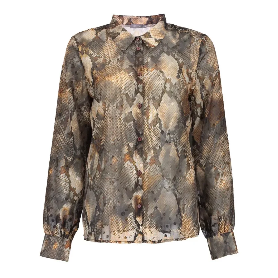 GEISHA-Blouse print-53634-20-925 grey/brown-DONKER GRIJS/GRAFIET