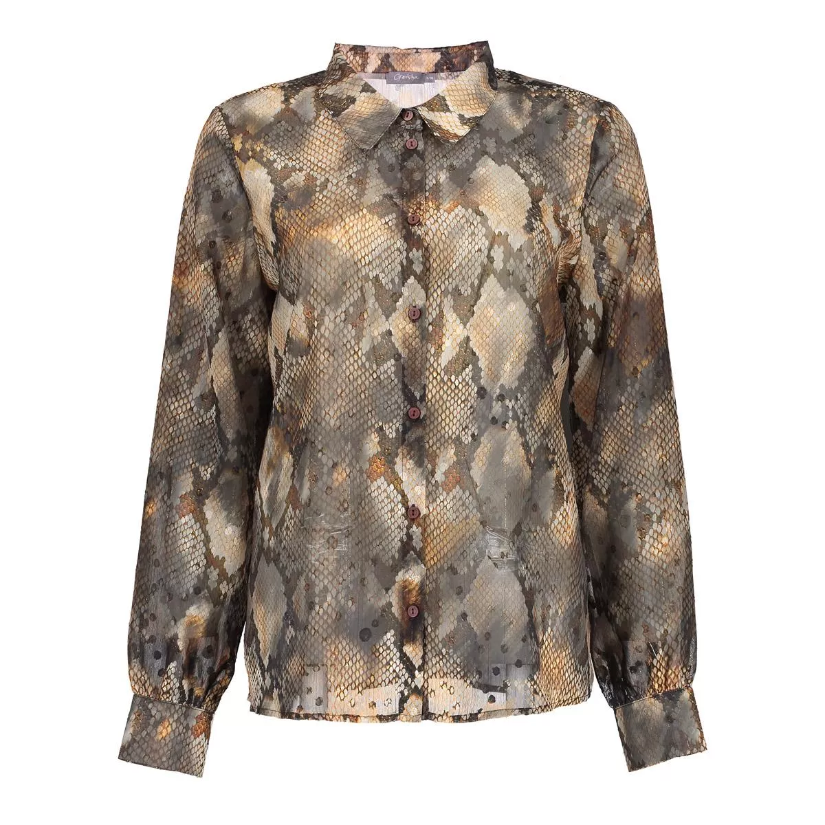 GEISHA-Blouse print-53634-20-925 grey/brown-DONKER GRIJS/GRAFIET