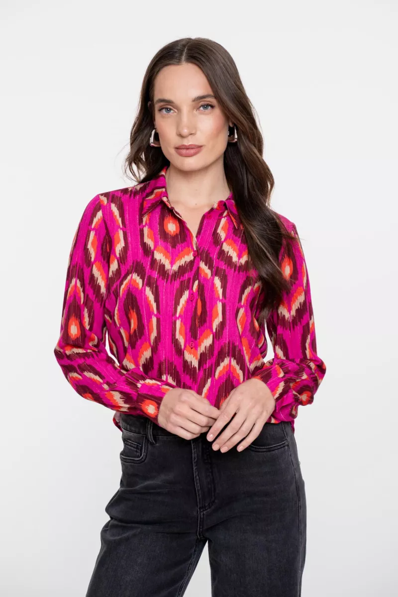 GEISHA-Blouse print-53635-20-420 pink/fuchsia-ROSE