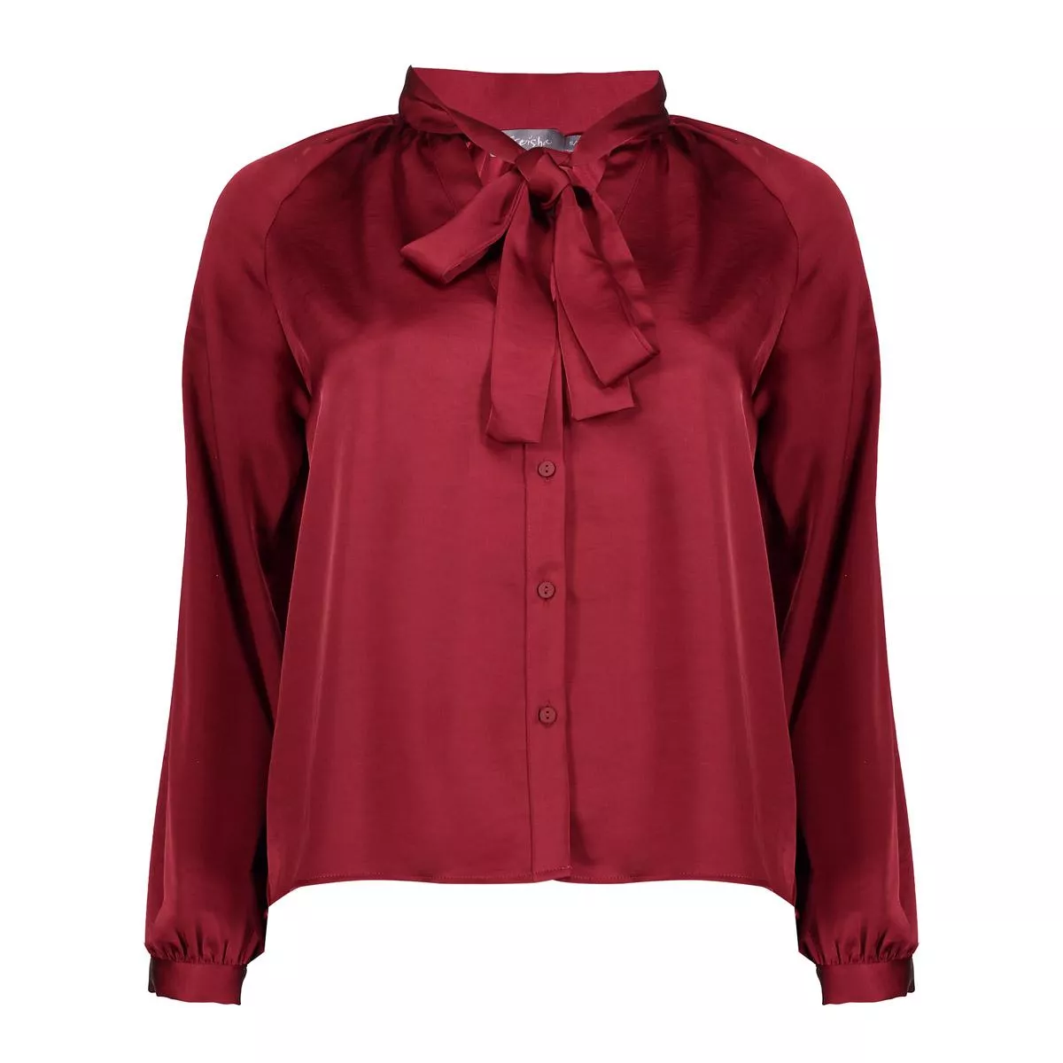 GEISHA-Blouse with bow-53544-14-485 port-ROOD