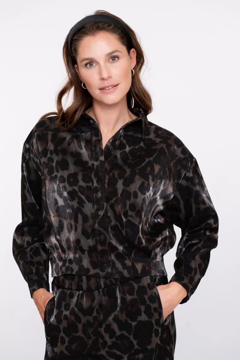 GEISHA-Jacket animal-55723-20-925 grey/bronze-GRIJS