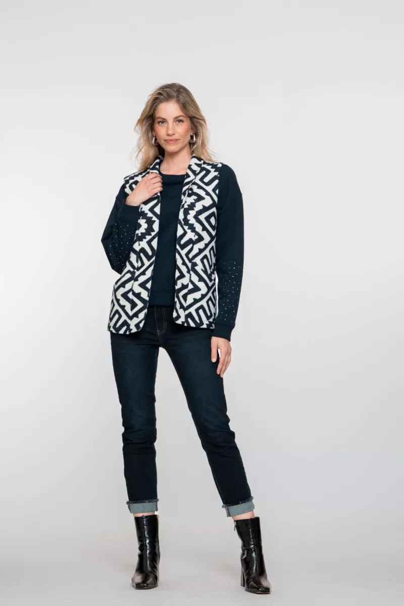 GEISHA-Jeans turn-up-51808-10-880 dark blue black denim-DONKER DENIM