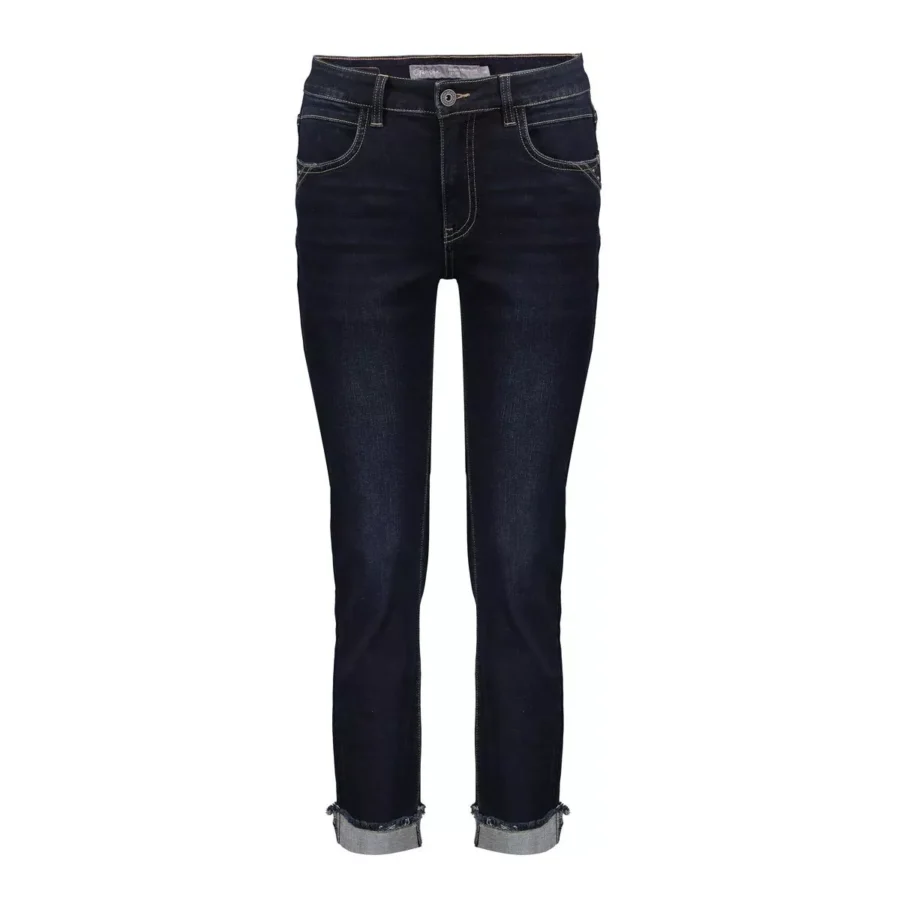 GEISHA-Jeans turn-up-51808-10-880 dark blue black denim-DONKER DENIM