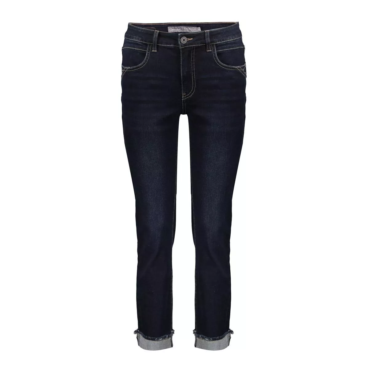 GEISHA-Jeans turn-up-51808-10-880 dark blue black denim-DONKER DENIM