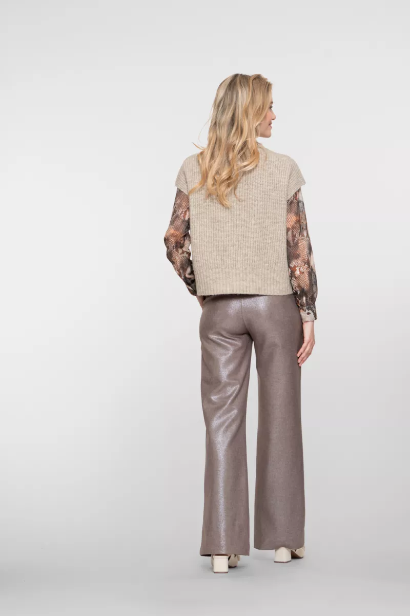GEISHA-Pants-51580-32-745 taupe/silver-TAUPE