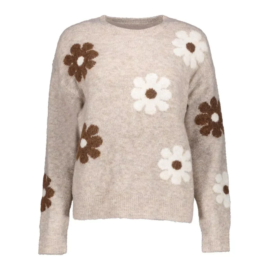 GEISHA-Pull flowers-54516-10-720 sand/browen/offwhite-ZAND