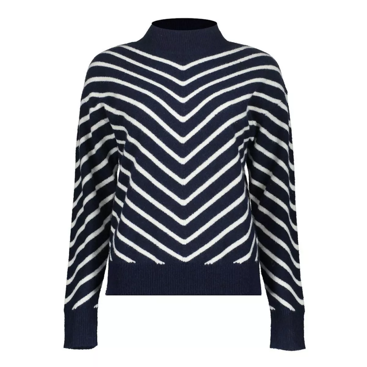 GEISHA-Pull stripe turtleneck-54504-10-675 navy/offwhite-MARINE