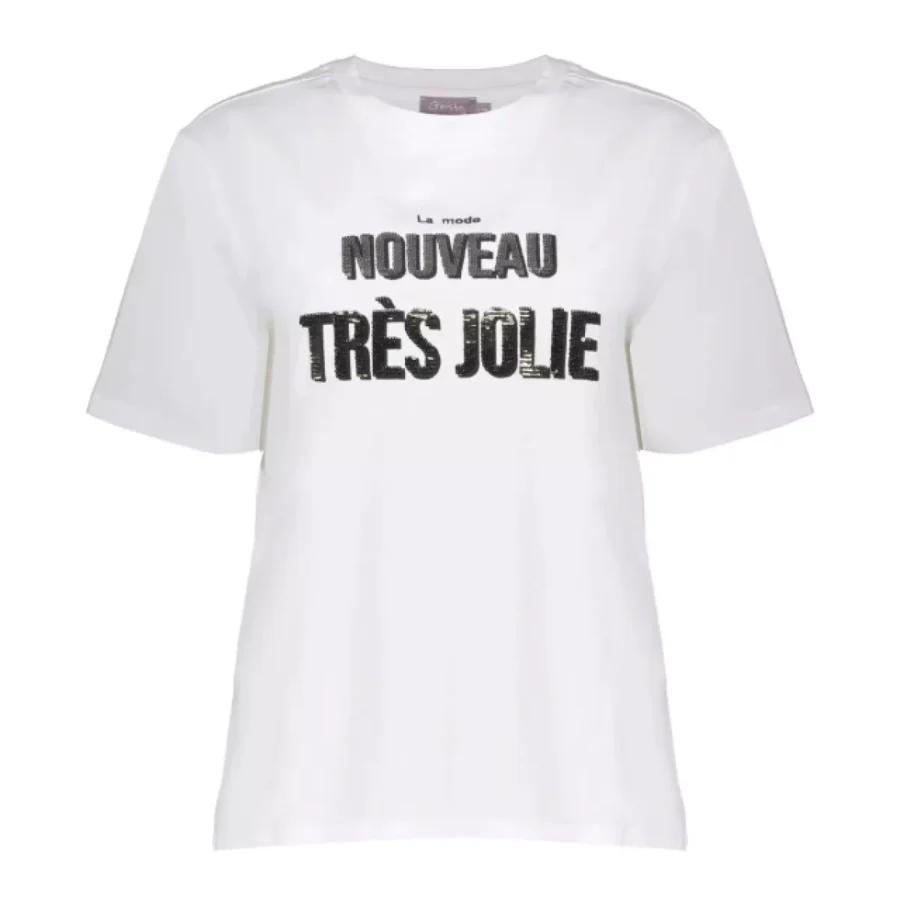 GEISHA-t-shirt nouveau-52609-41-10 off-white/sand-OFF WHITE