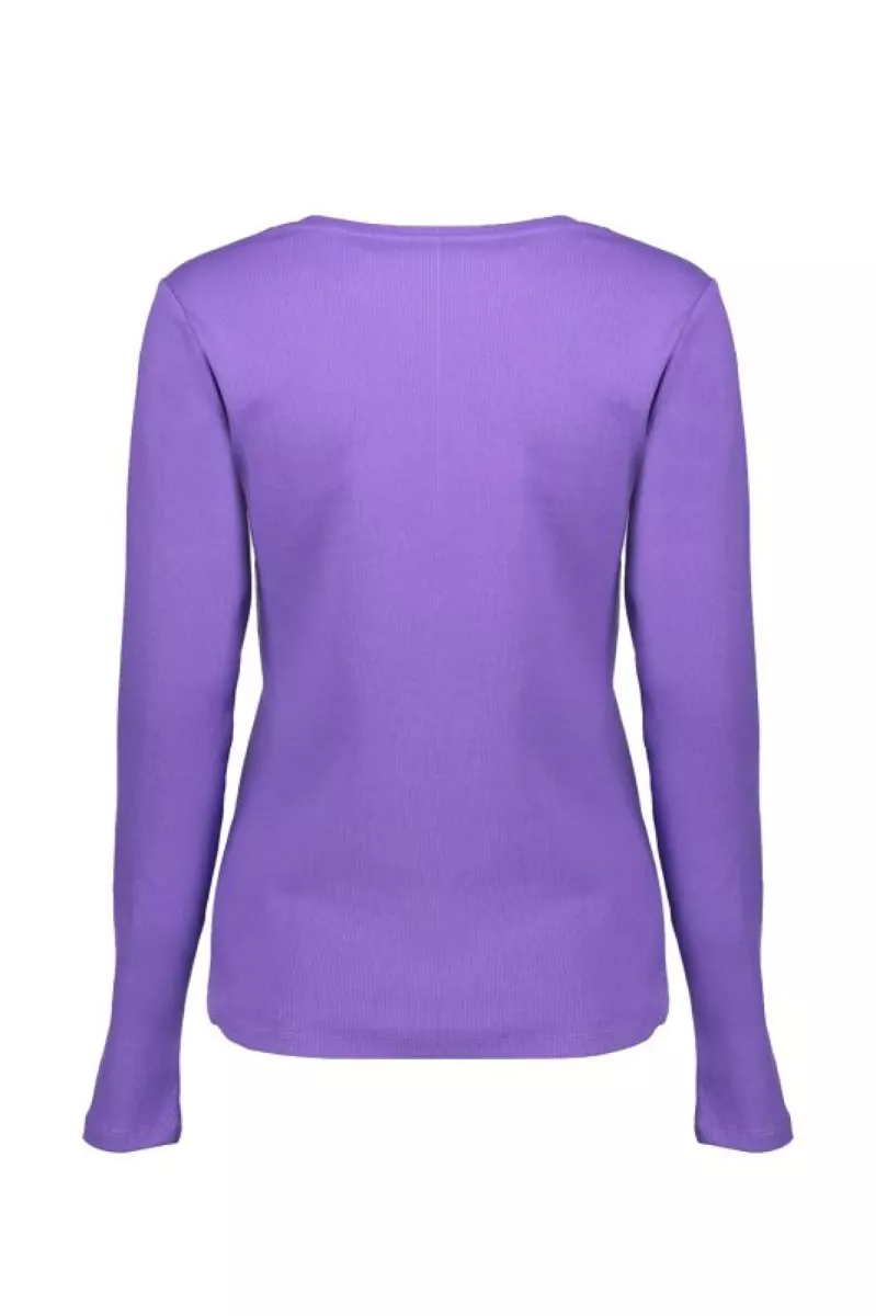 GEISHA-T-shirt rib round neck-52603-41-380 purple-PAARS