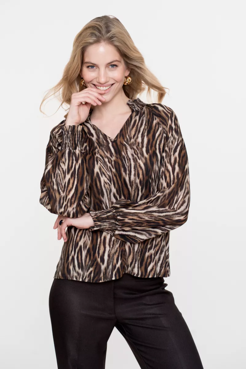 GEISHA-Top anima;-53646-20-735 camel/black-CAMEL