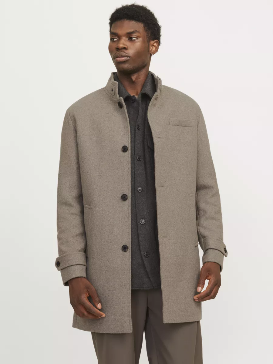 JACK & JONES-JJEMELTON WOOL COAT SN-12258672-Greige-GRIJS