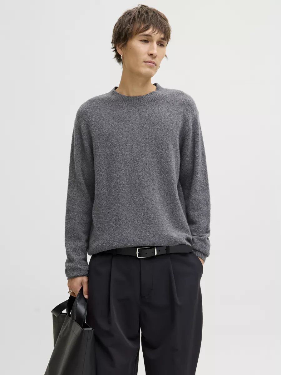 JACK & JONES-JPRBLAMAVERICK KNIT PACK BF LN-12286144-Grey melange-GRIJS