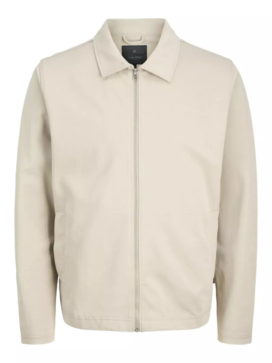 JACK & JONES-JPRBLAPETE SWEAT OVERSHIRT-12276047-Crockery-BEIGE