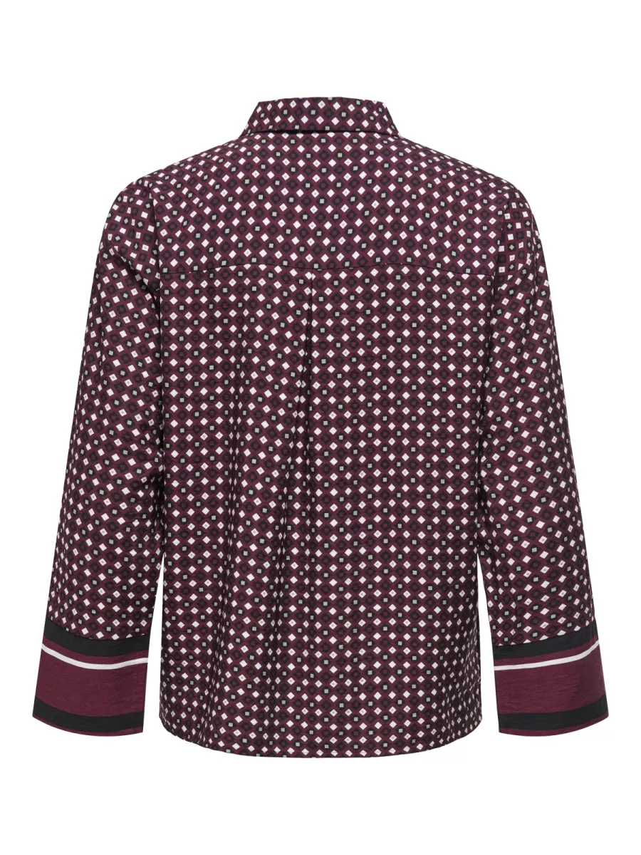JDY-JDYALICE 7/8 LOOSE SHIRT WVN-15356522-Maroon Banner-BRUIN