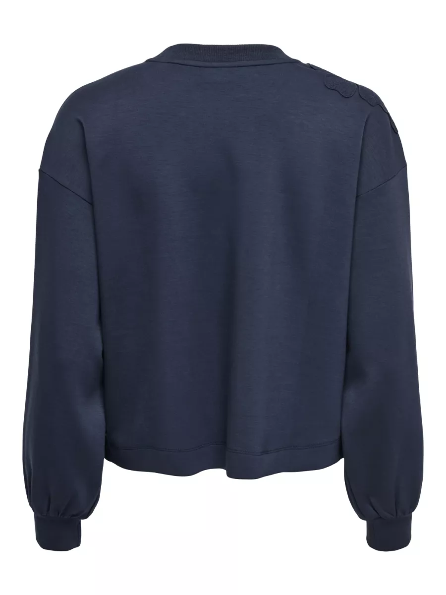 JDY-JDYAURA L/S SHOULDER DETAIL SWEAT J-15360108-Total Eclipse-MARINE