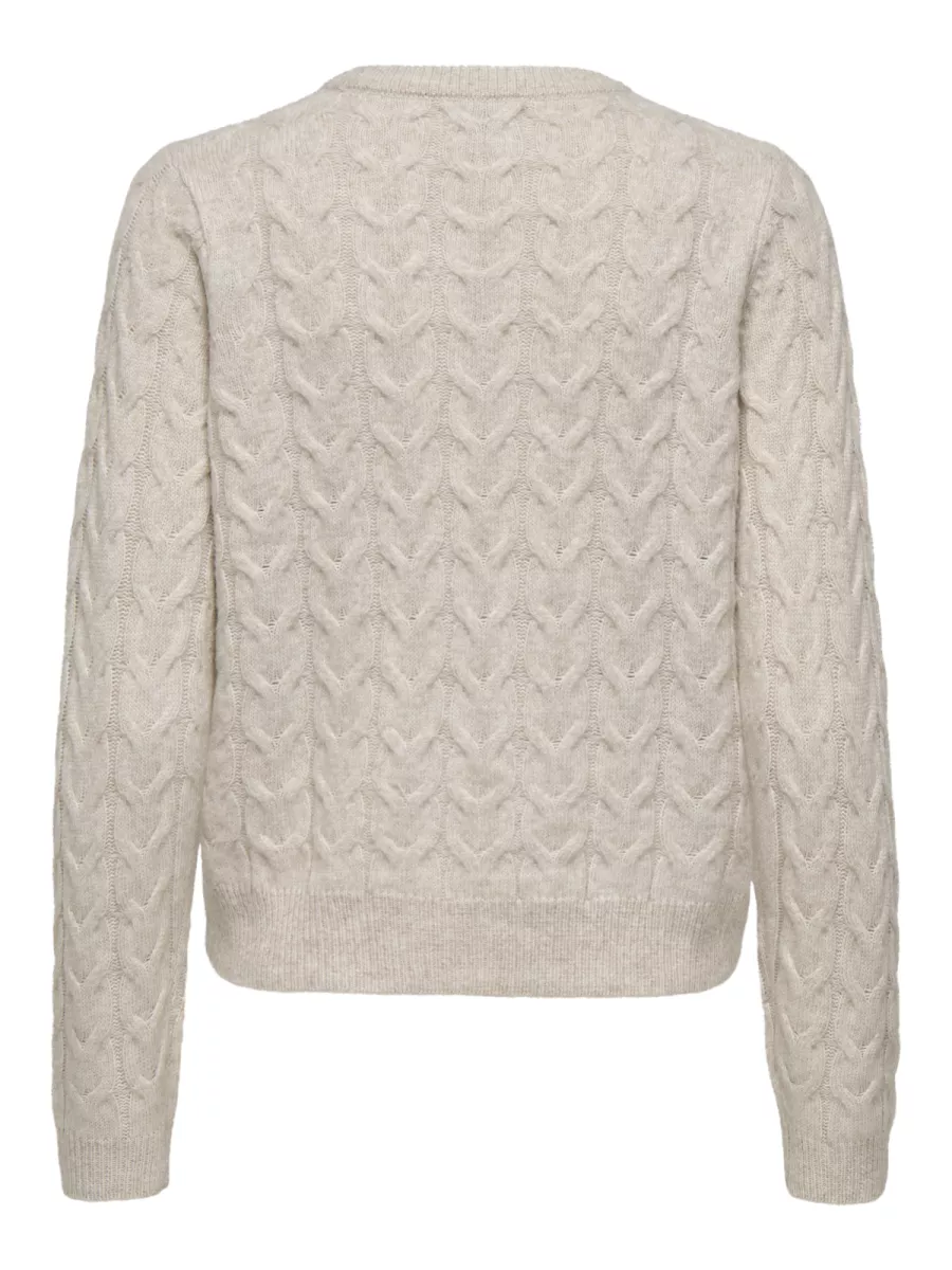 JDY-JDYCARMEN L/S O-NECK PEARL PULLOVER-15347819-Birch-CREME