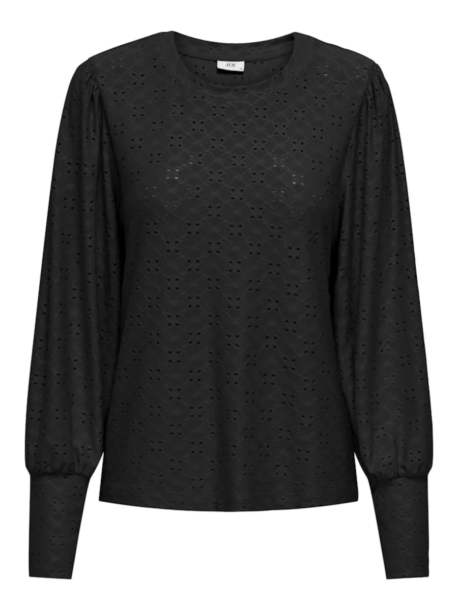 JDY-JDYCATHINKA L/S BELLSLEEVE TOP JRS-15320573-Black-BLACK