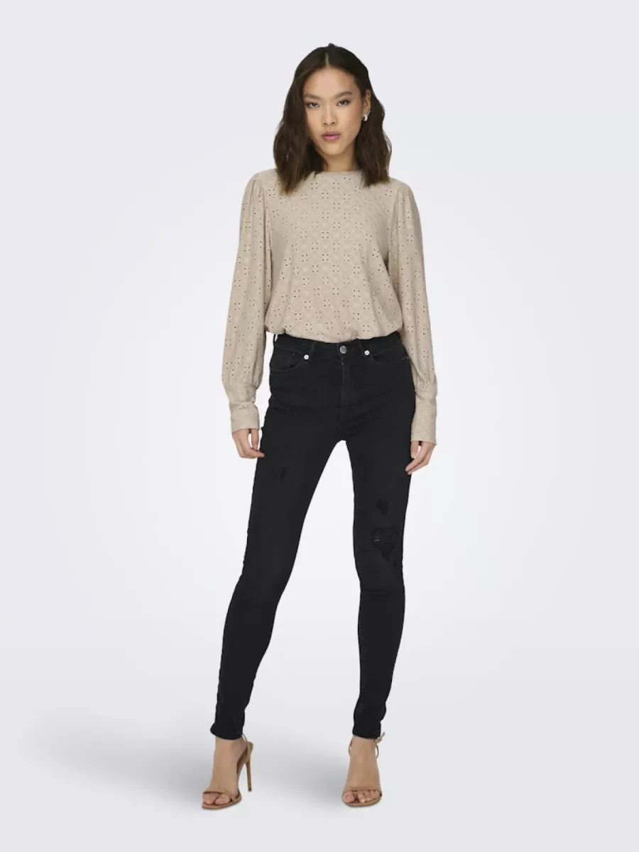 JDY-JDYCATHINKA L/S BELLSLEEVE TOP JRS-15320573-Cement-CEMENT