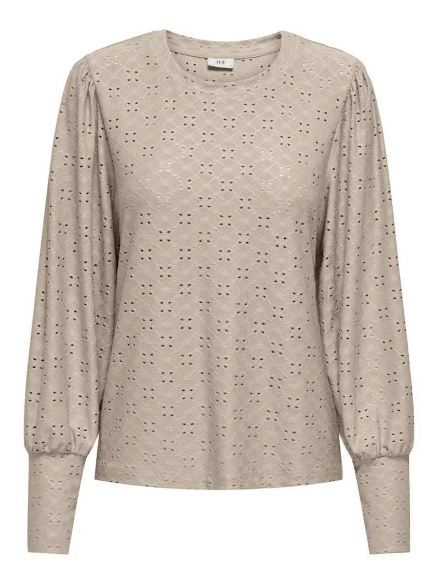 JDY-JDYCATHINKA L/S BELLSLEEVE TOP JRS-15320573-Cement-CEMENT