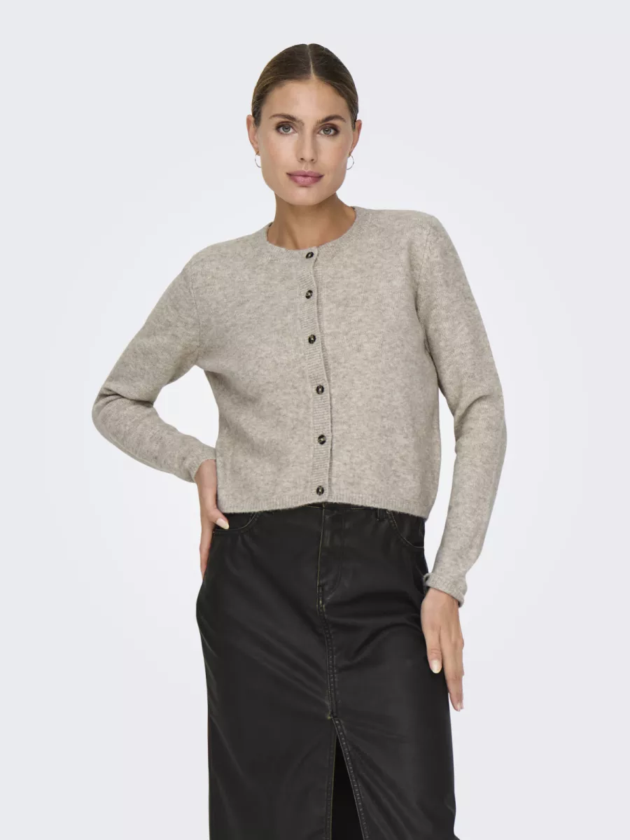 JDY-JDYCHLOE LIFE L/S CARDIGAN KNT NOOS-15330581-Turtledove-GRIJS