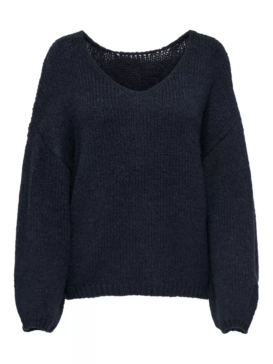 JDY-JDYDINEA L/S REVERSIBLE PULLOV. KNT-15334709-Total Eclipse-NAVY