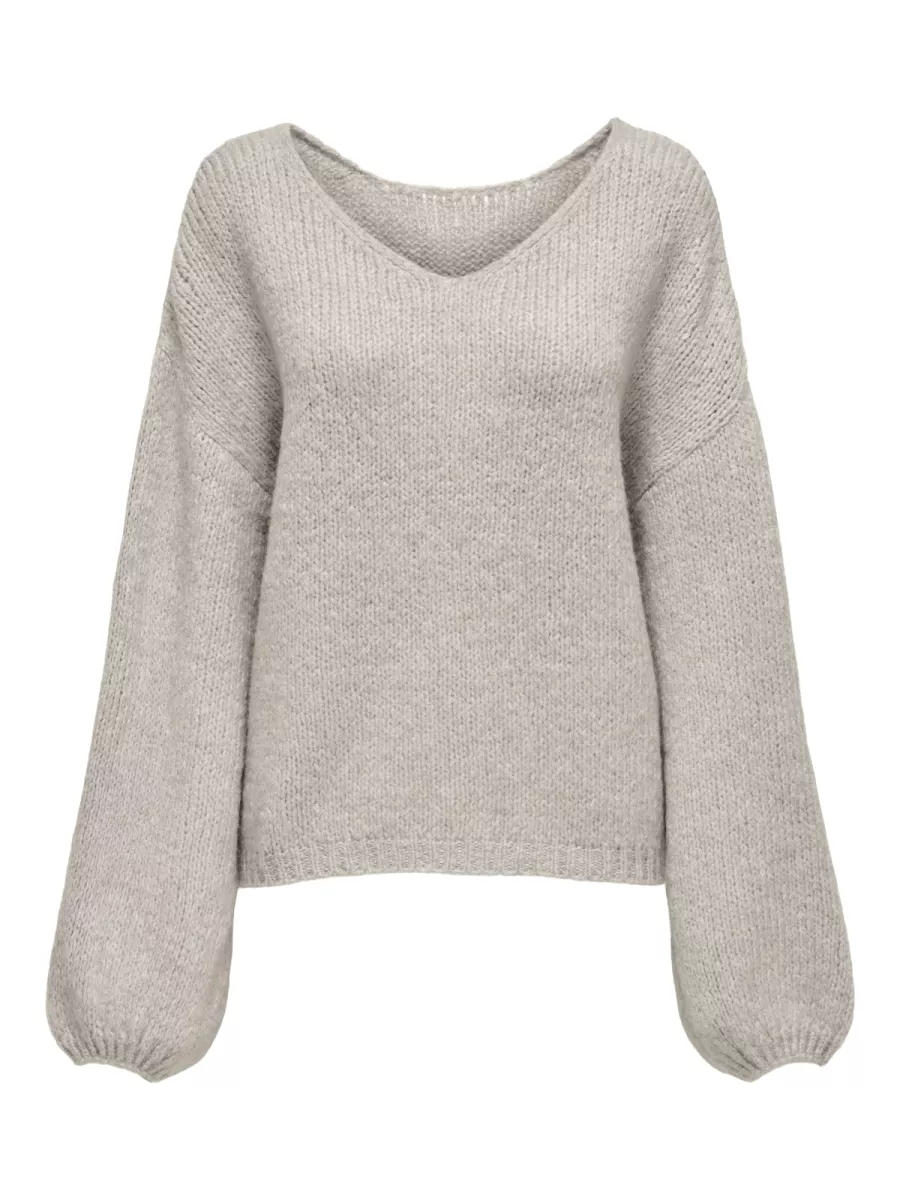 JDY-JDYDINEA L/S REVERSIBLE PULLOVER KN-15334709-Chateau Gray-KIT