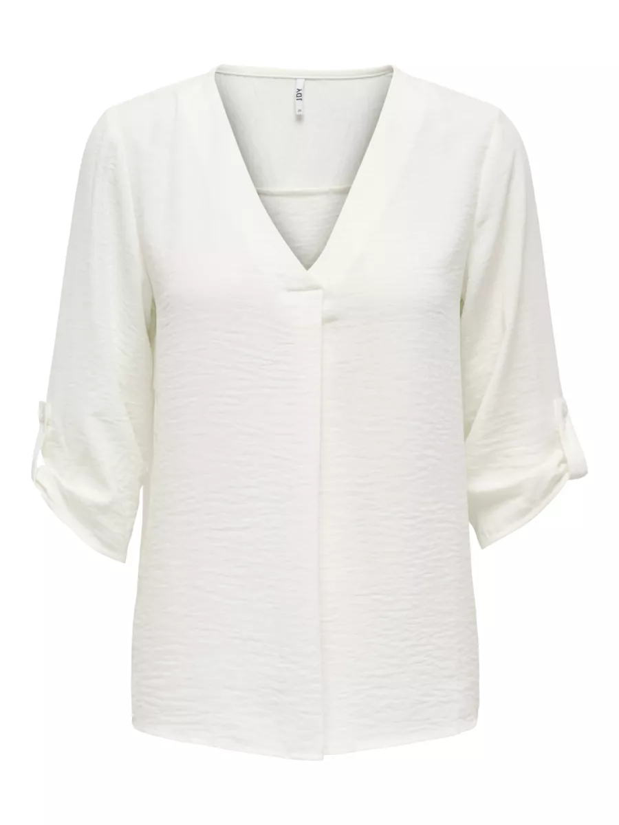 JDY-JDYDIVYA 3/4 TOP WVN NOOS-15226911-Cloud Dancer-CREME