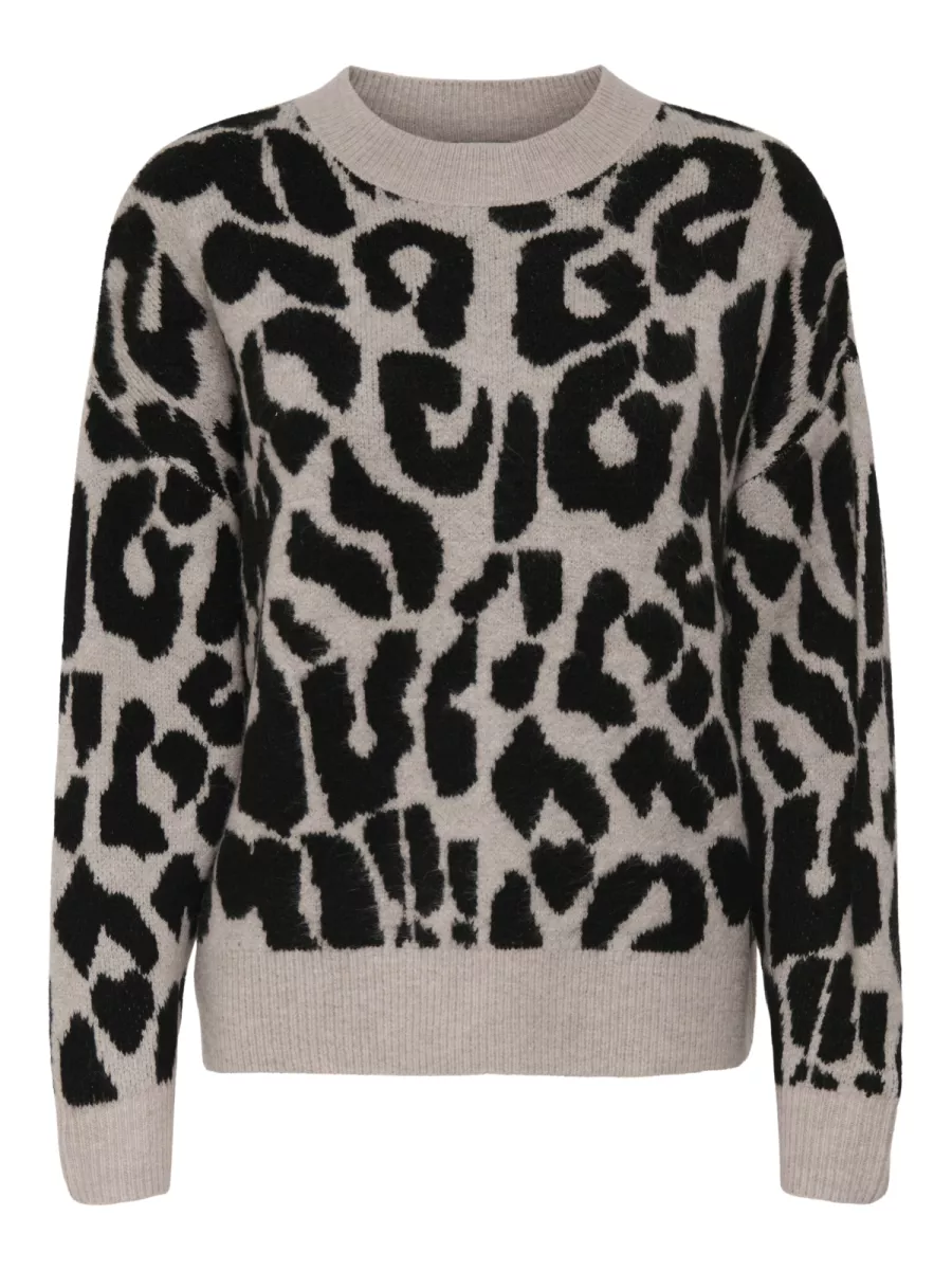 JDY-JDYELANOR LEO L/S ON PULLOVER KNT-15357557-Beige-BEIGE