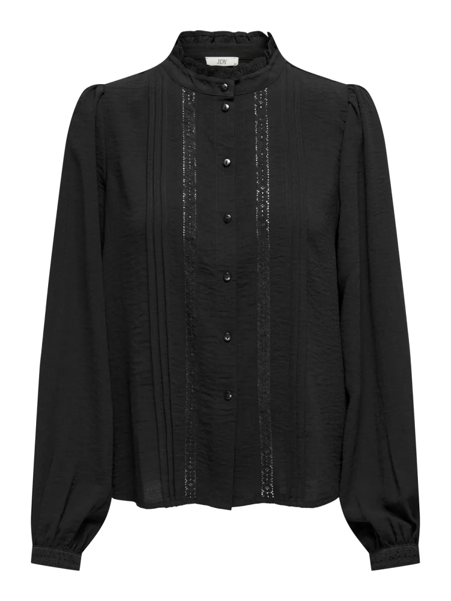 JDY-JDYELLIS L/S LACE SHIRT WVN-15251994-Black-BLACK