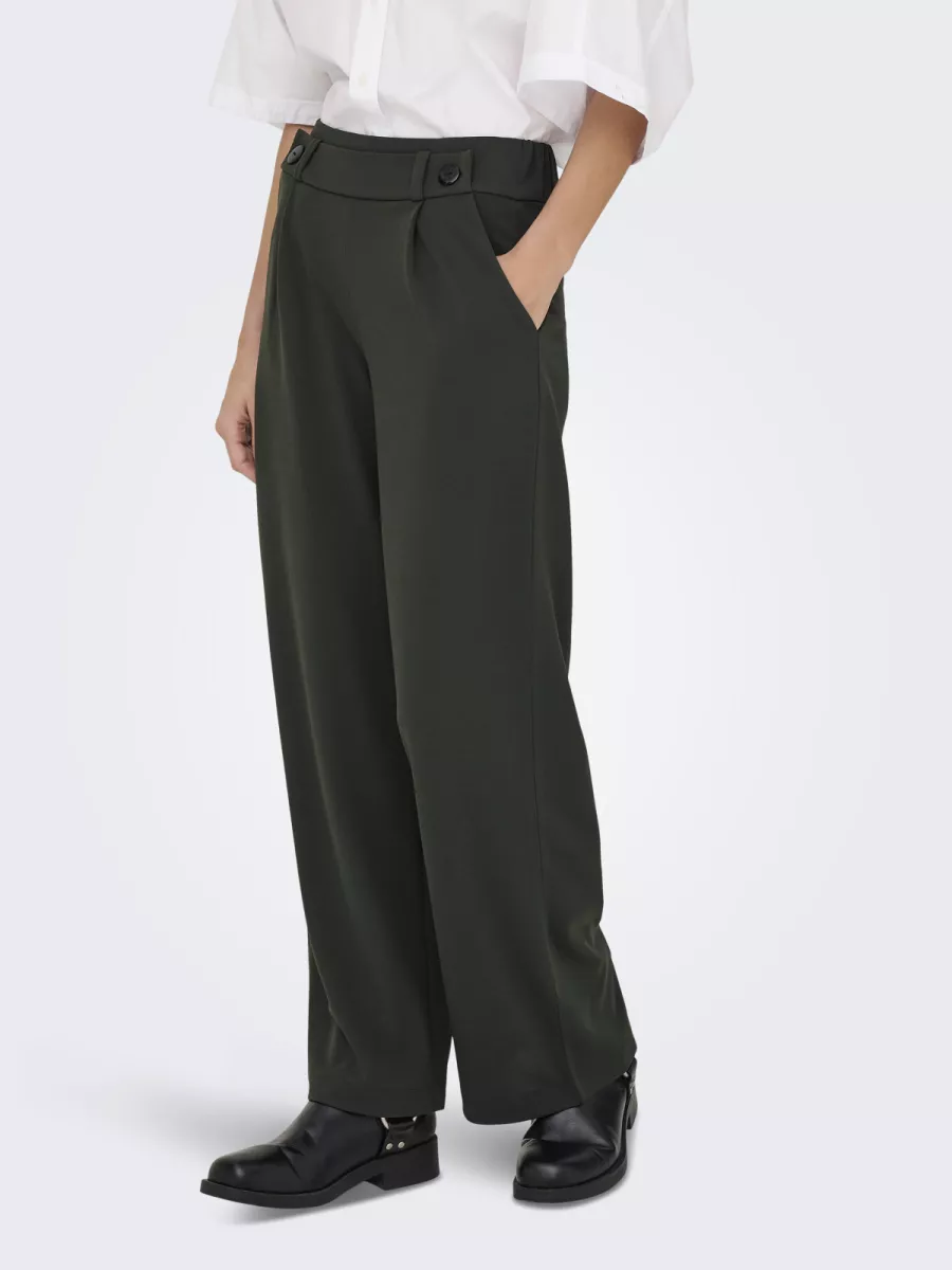 JDY-JDYGEGGO LIFE NEW LONG PANT JRS NOO-15208430-Peat-GROEN