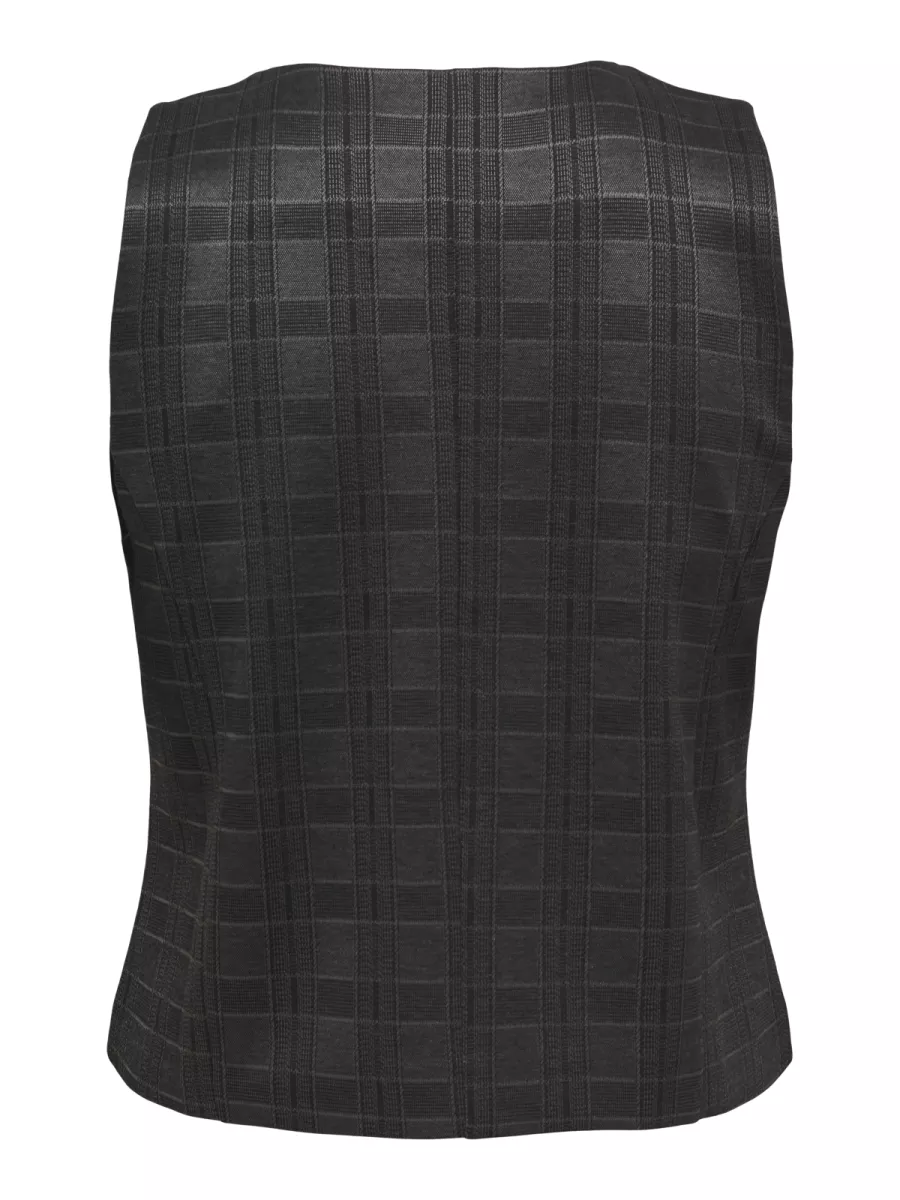 JDY-JDYGEGGO MIA S/L WAISTCOAT JRS DIA-15360065-Asphalt-DONKER GRIJS/GRAFIET