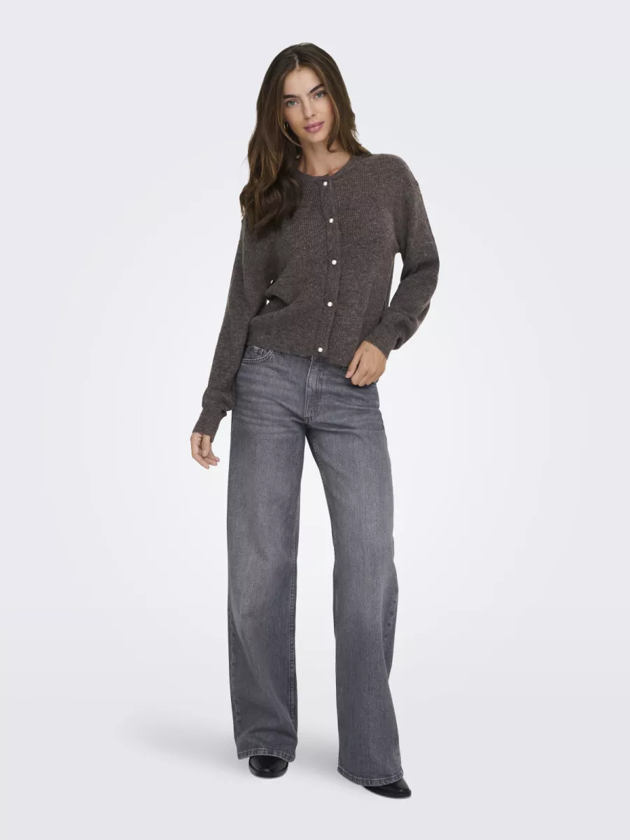JDY-JDYLUMI LIFE L/S BUTTON CARDIGA KNT-15326819-Bracken-BRUIN