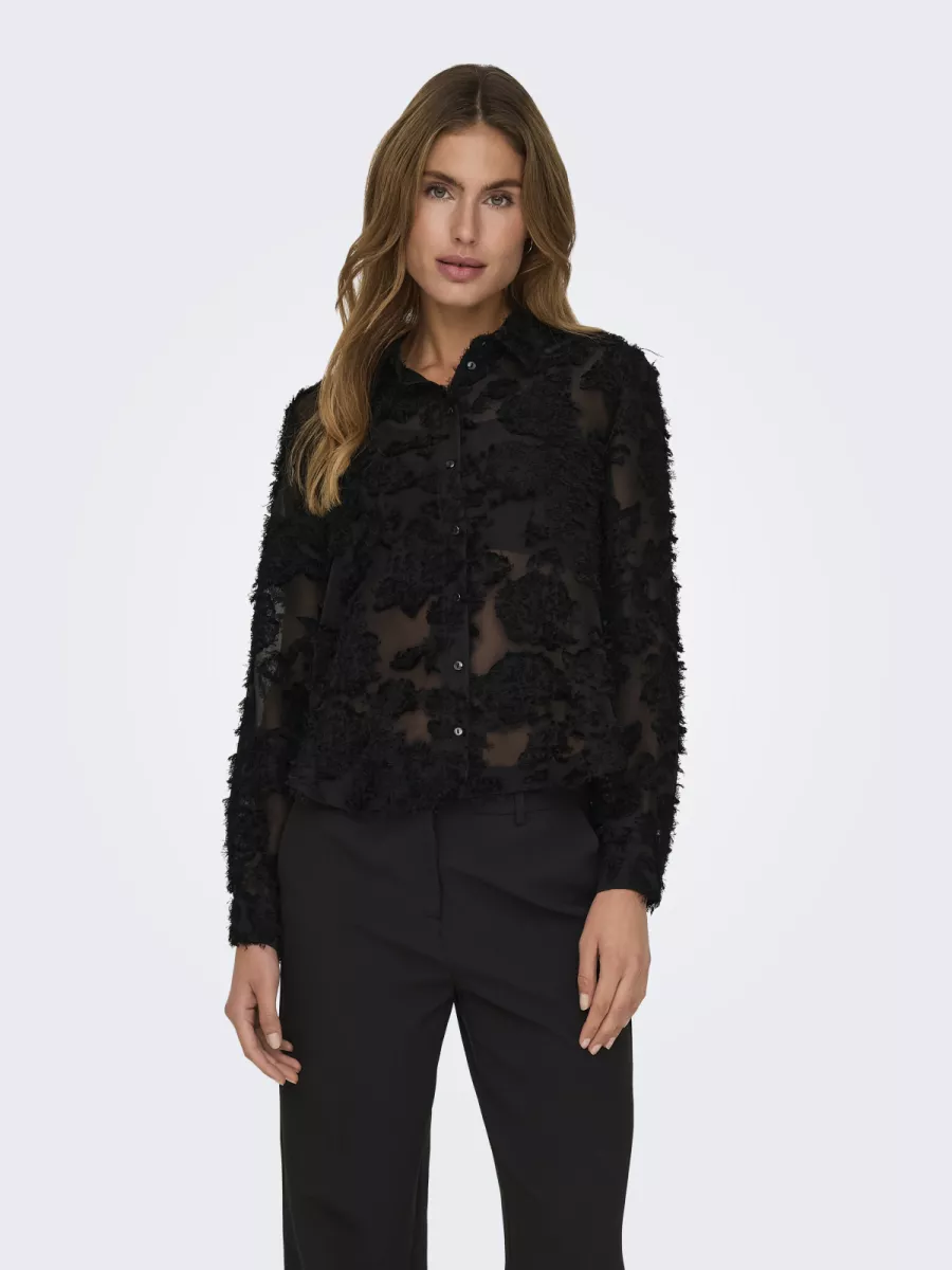 JDY-JDYMAIA L/S SHIRT WVN-15332572-Black-BLACK