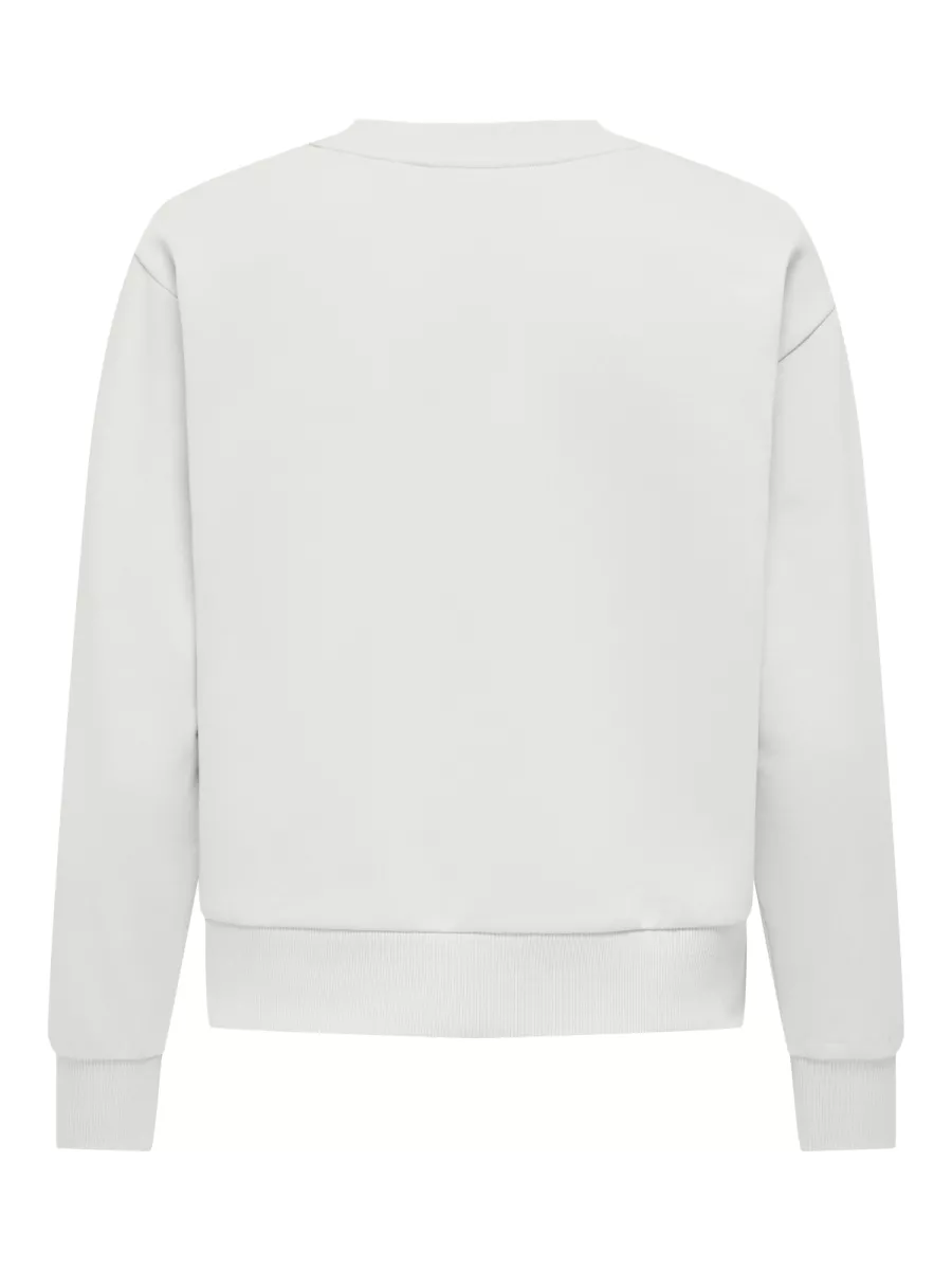 JDY-JDYPARIS L/S EMB SWEAT JRS-15221015-Cloud Dancer-CREME