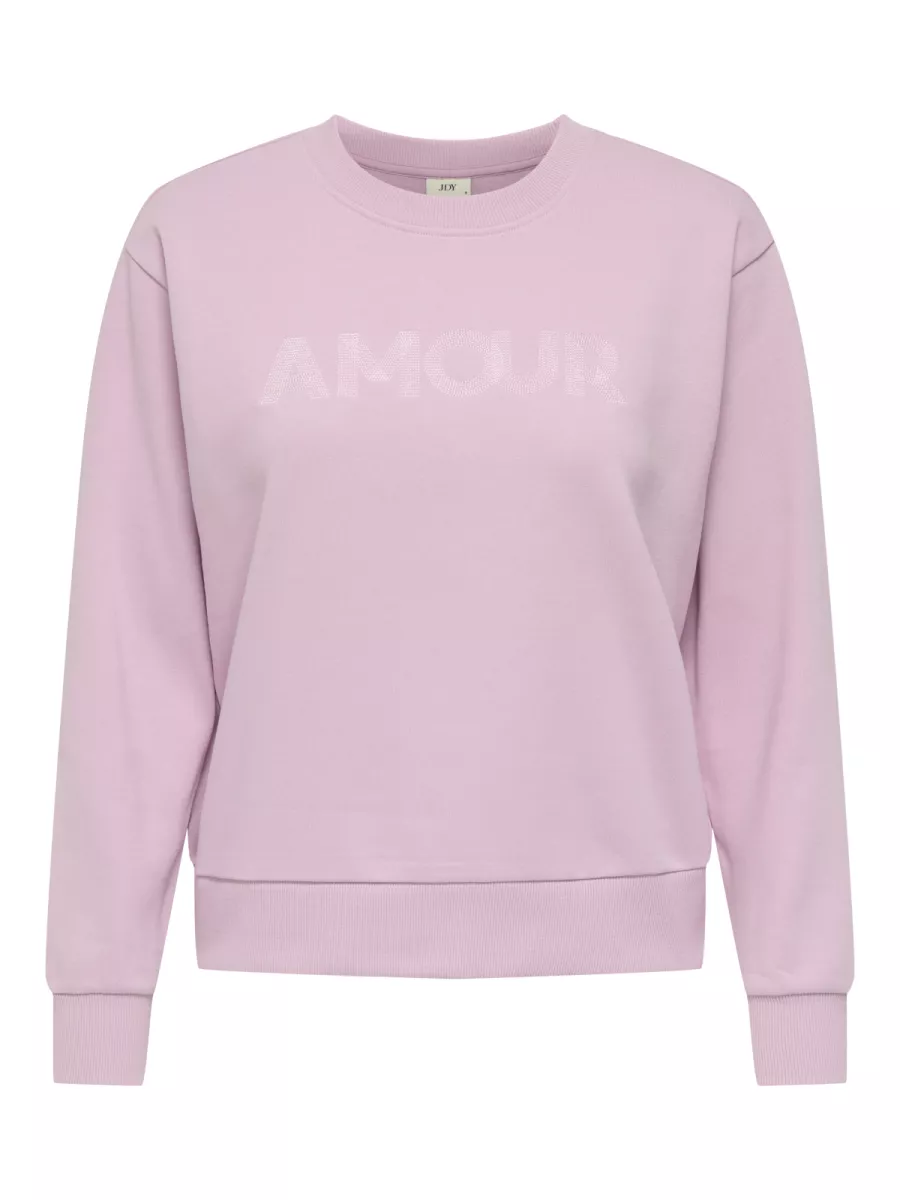 JDY-JDYPARIS L/S EMB SWEAT JRS-15221015-Mauve Mist-OUD ROSE