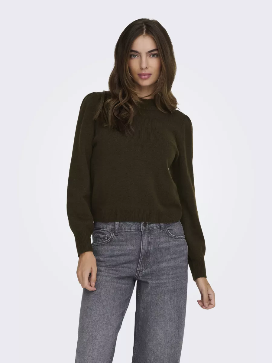 JDY-JDYRUE LIFE L/S PULLOVER KNT NOOS-15216638-Slate Black-BLACK