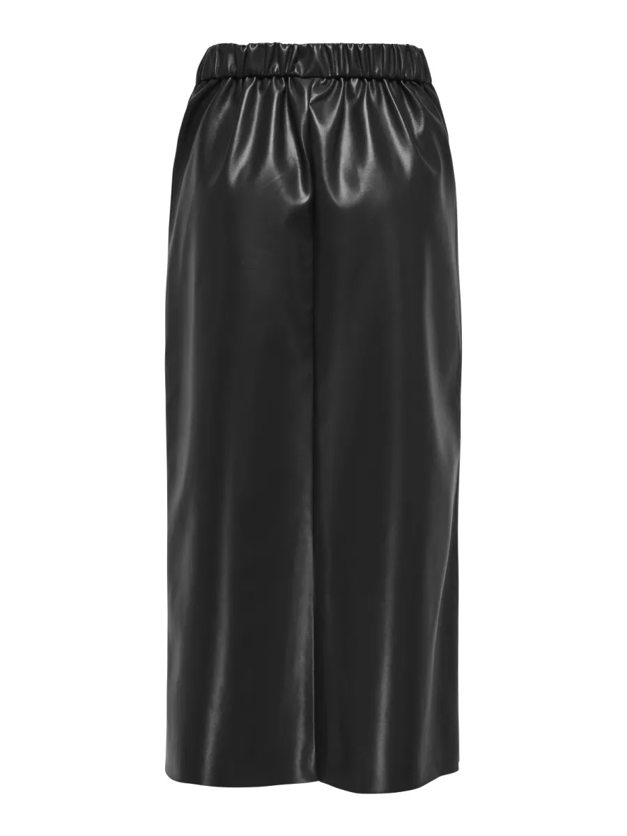 JDY-JDYSALUD LONG PU SKIRT JRS-15359993-Black-BLACK