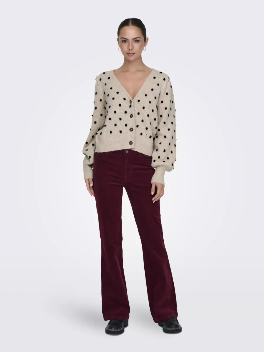 JDY-JDYSIGRID LIFE L/S VNECK STRUC CARD-15328364-Cement-CEMENT