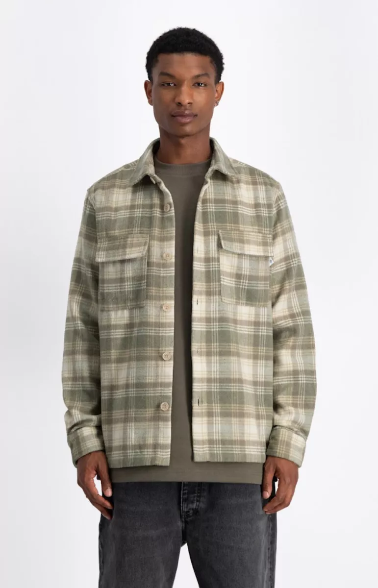 Law of the Sea-Hardi check shirt-10272-711 aluminium-DONKER GRIJS/GRAFIET