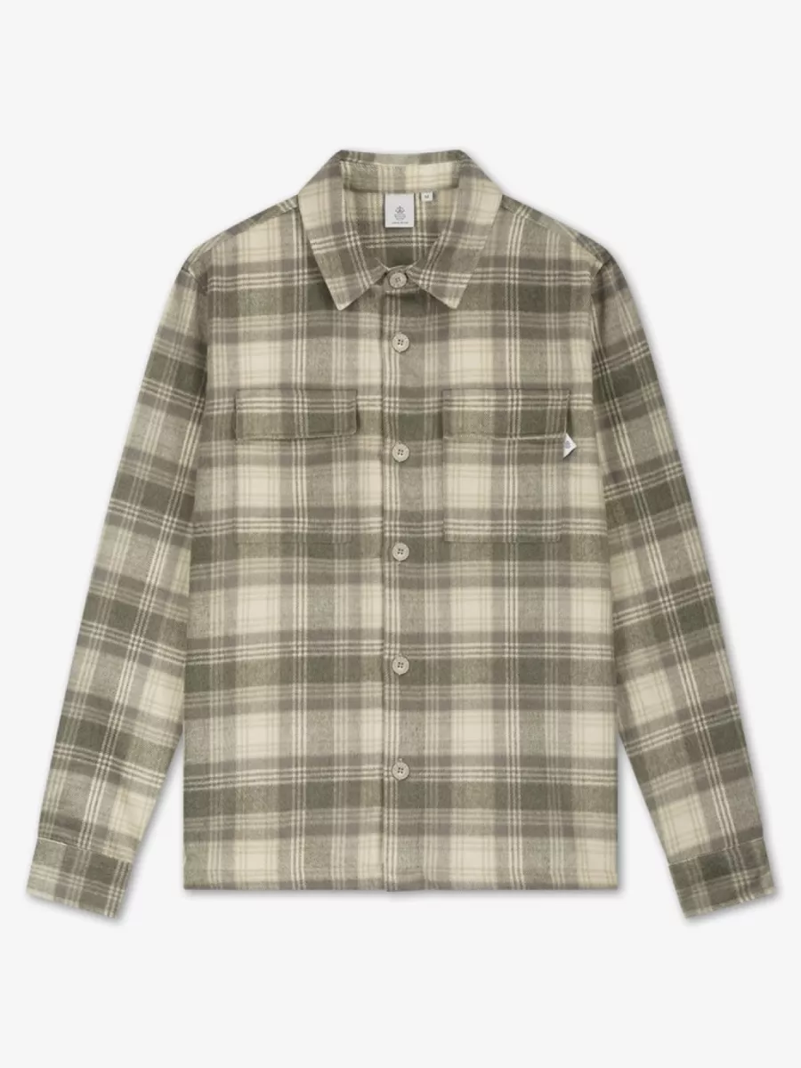 Law of the Sea-Hardi check shirt-10272-711 aluminium-DONKER GRIJS/GRAFIET