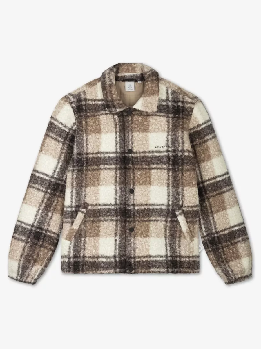 Law of the Sea-Jules short check jacket-10228-901 Coconut milk-BRUIN