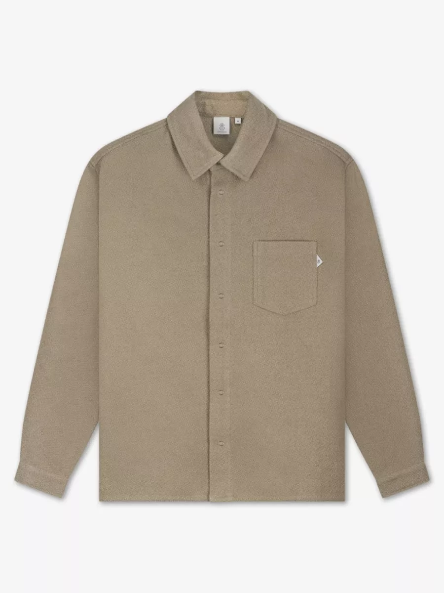 Law of the Sea-Jupiter structured shirt-10270-817 taupe-ZAND