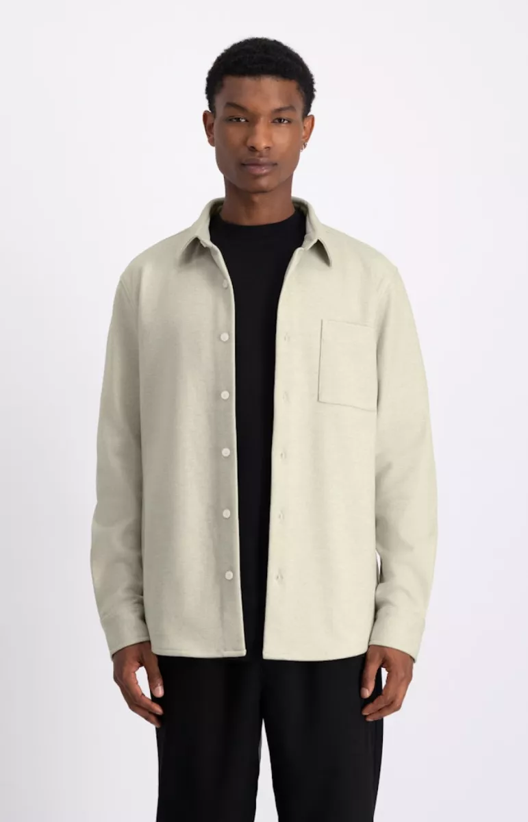Law of the Sea-Troy soft herringbone shirt-10269-808 sand-ZAND