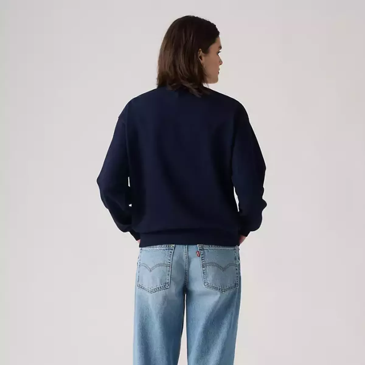 LEVI STRAUSS-Graphic Heritage Crew Levis Raw Edge-A7288-0086-NAVY