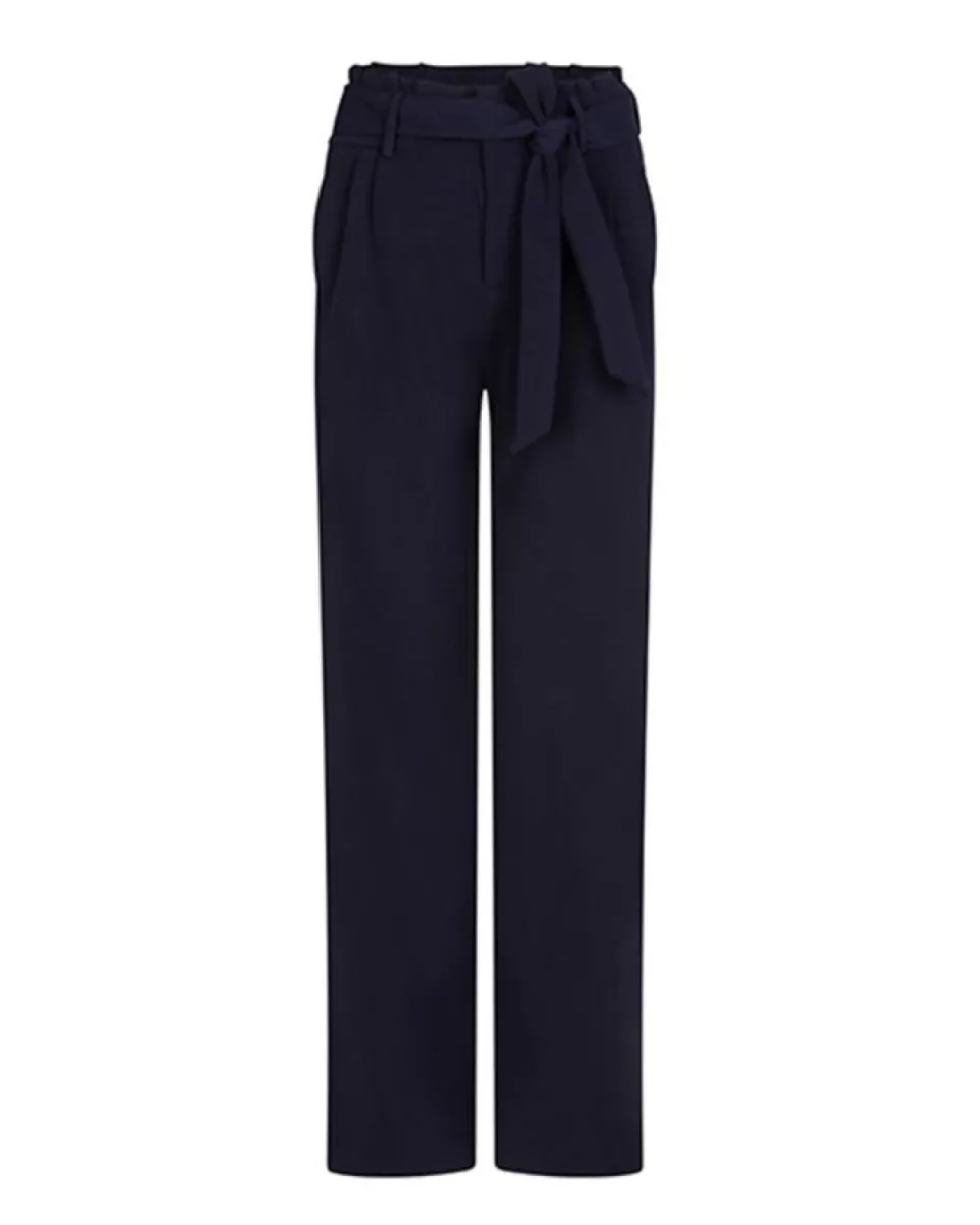 LOFTY MANNER-Audrey-QJ201 - Trouser Audrey-414 Navy Blue-NAVY