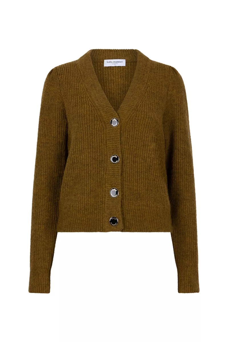 LOFTY MANNER-Cardigan lilly-QI201-KW-450 green-GROEN