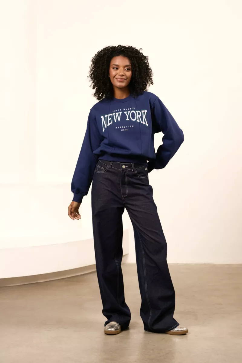 LOFTY MANNER-Emmy-QJ11 - Sweater Emmy-414 Navy Blue-NAVY