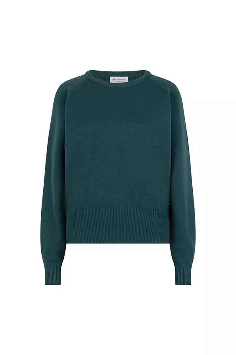 LOFTY MANNER-Lyra-QJ06 - Sweater Lyra-418 Petrol Green-PETROL